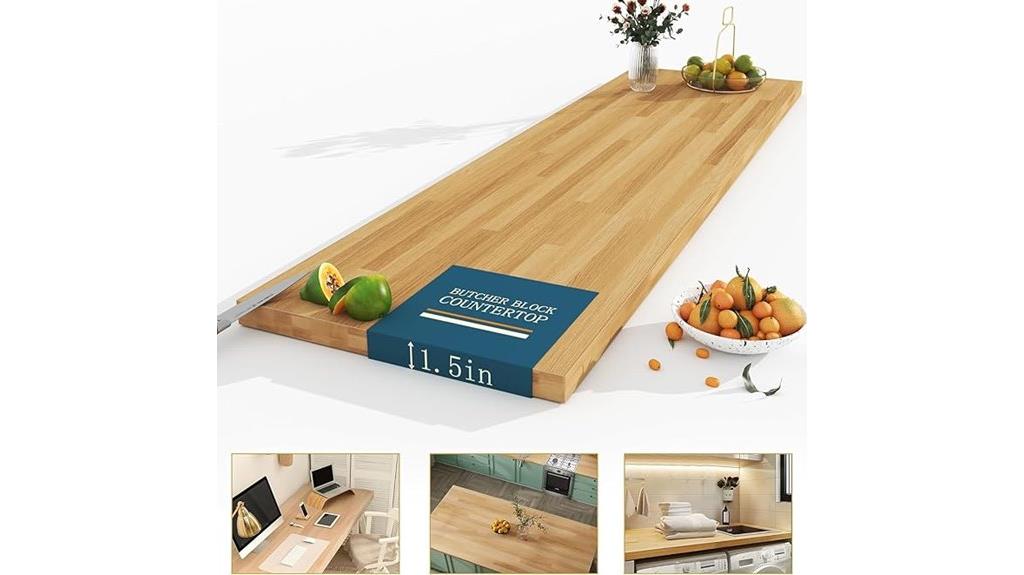 unfinished birch butcher block