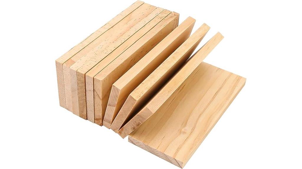 unfinished pine wood blocks