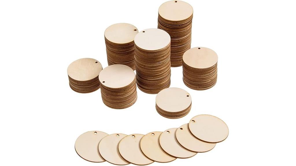 unfinished wood circles pack