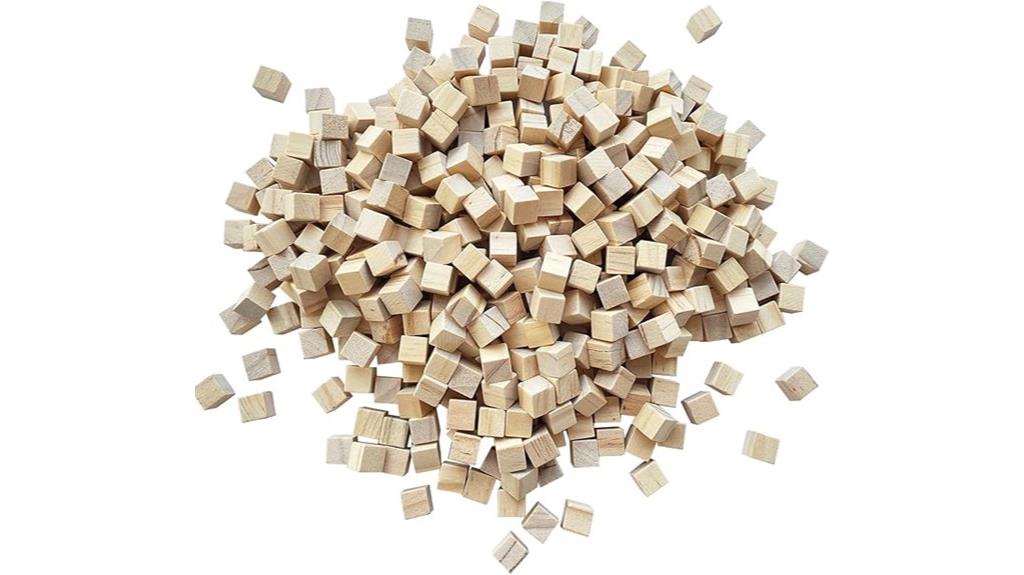 unfinished wood cubes pack