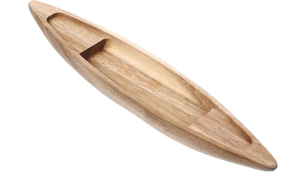 unfinished wooden boat model