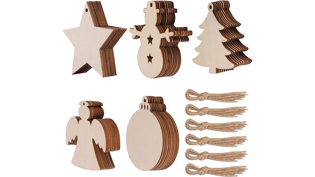 unfinished wooden christmas ornaments