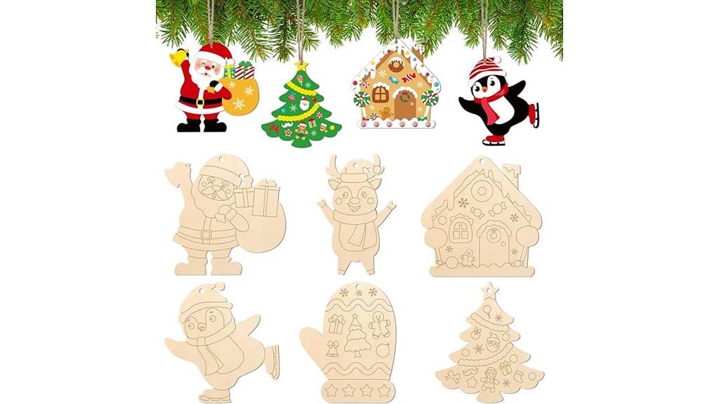 unfinished wooden christmas ornaments