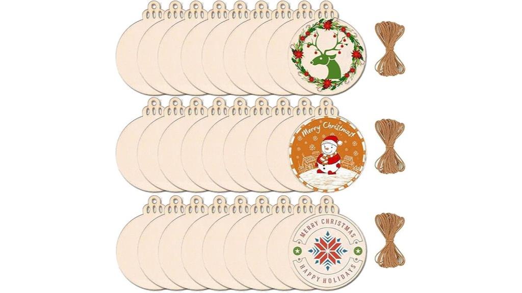 unfinished wooden christmas ornaments
