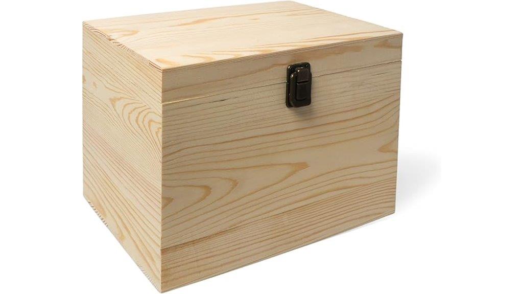 unfinished wooden craft box