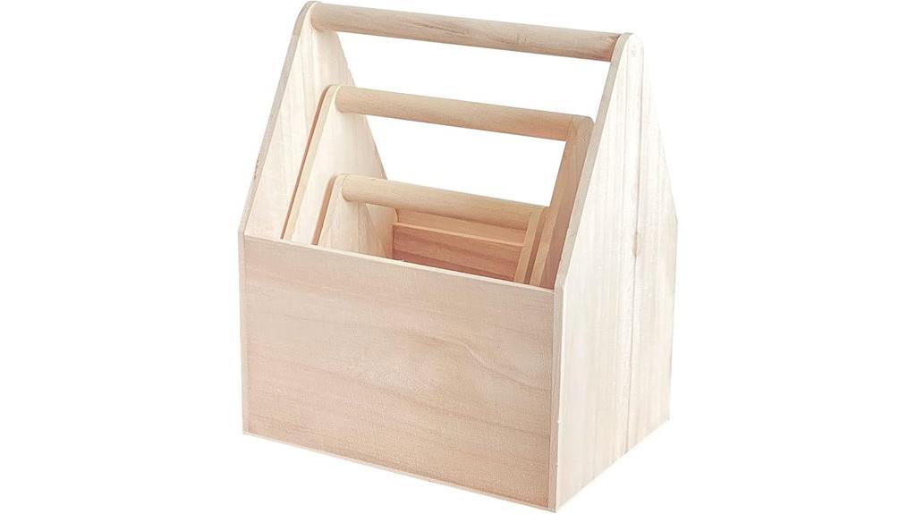 unfinished wooden nesting boxes