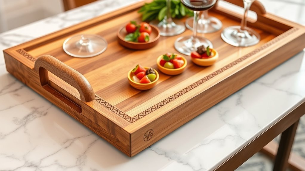 unique handcrafted serving tray