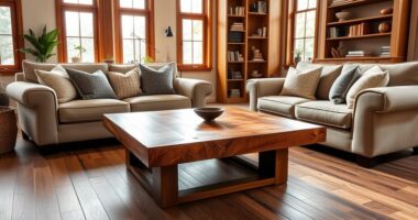 using natural wooden accents