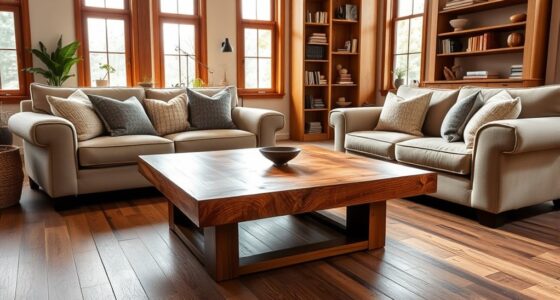 using natural wooden accents