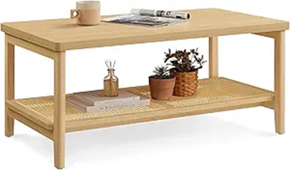 vasagle 2 tier coffee table