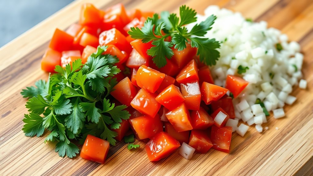vibrant layered salsa selection
