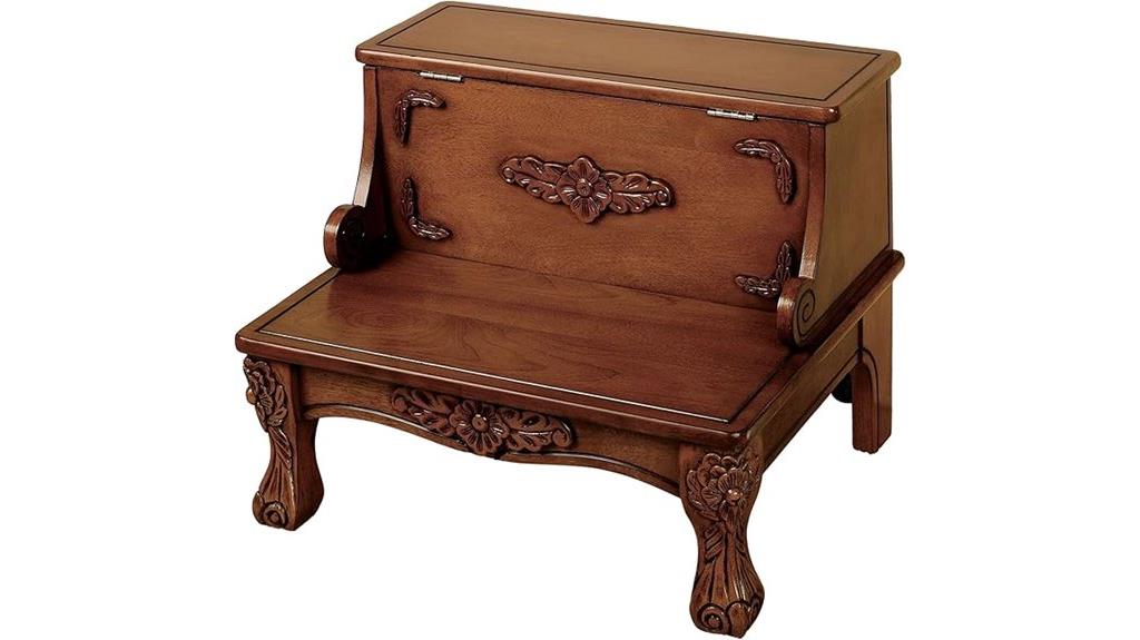 victorian wooden bed steps