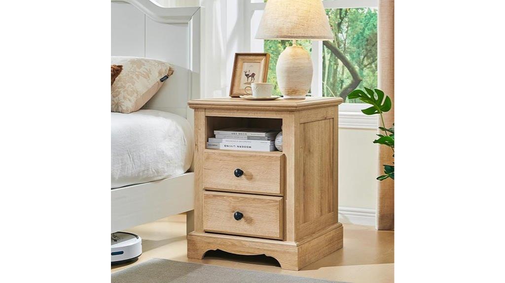 vintage nightstand with charging