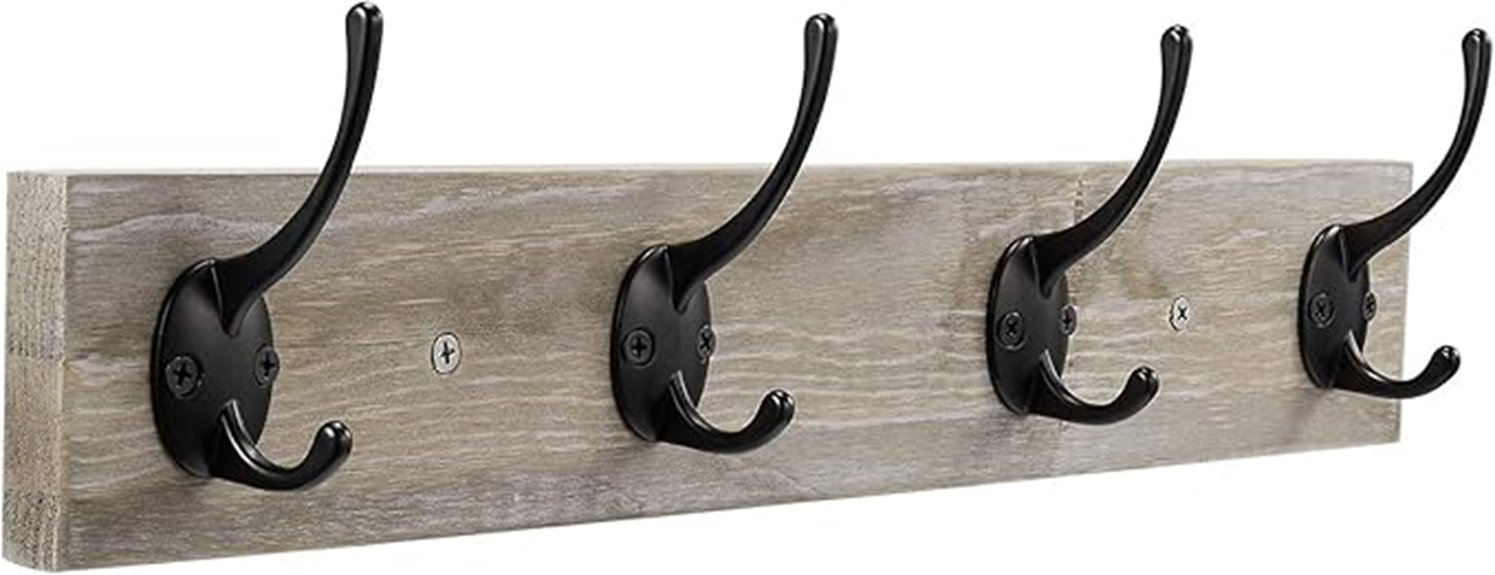 vintage wooden coat rack