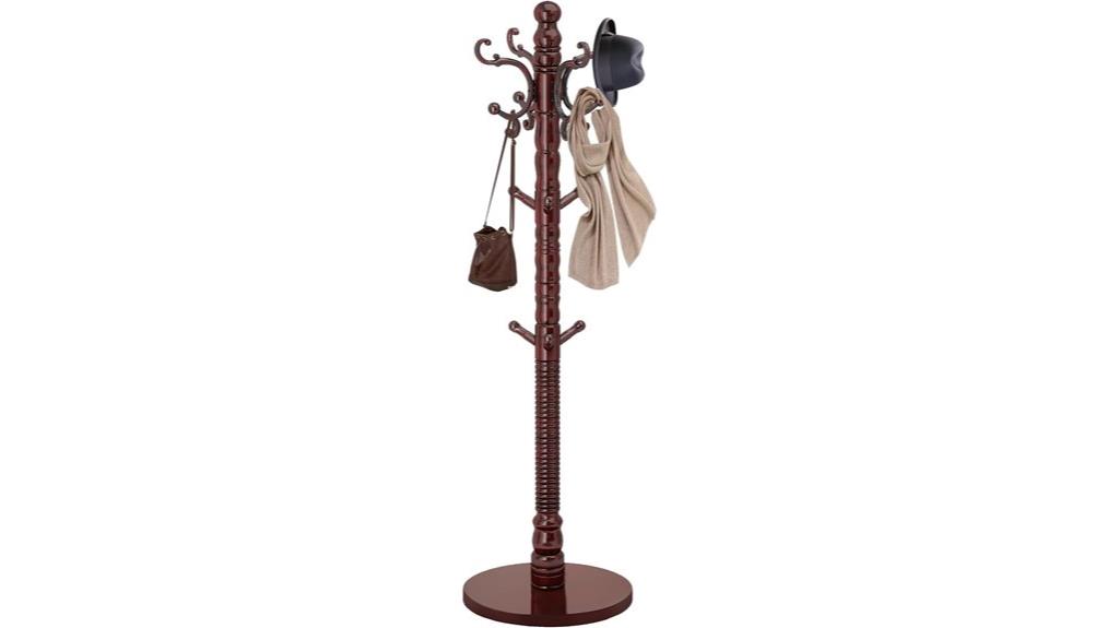 vintage wooden coat rack