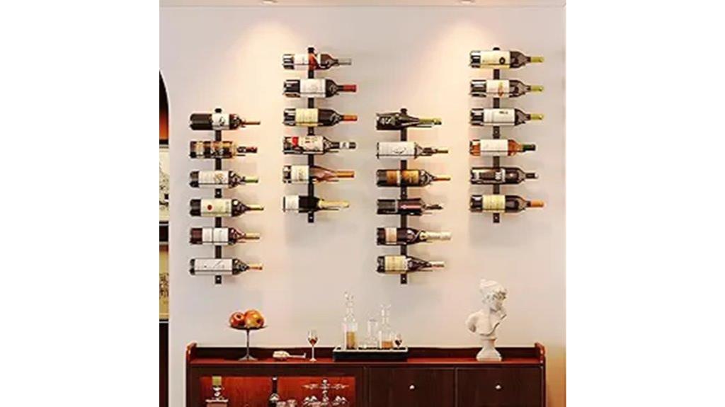 wall mounted 12 bottle rack