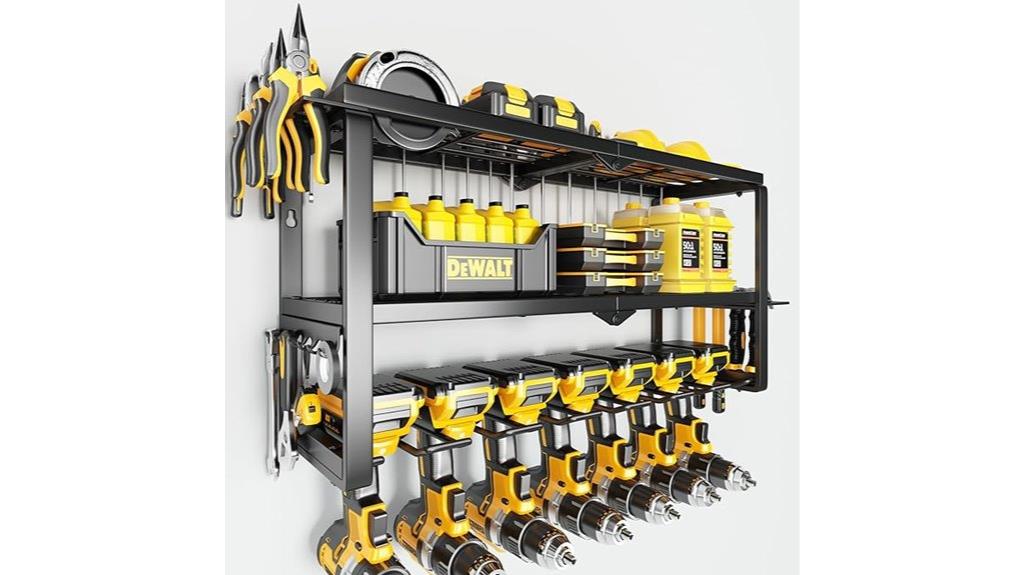 wall mounted drill storage
