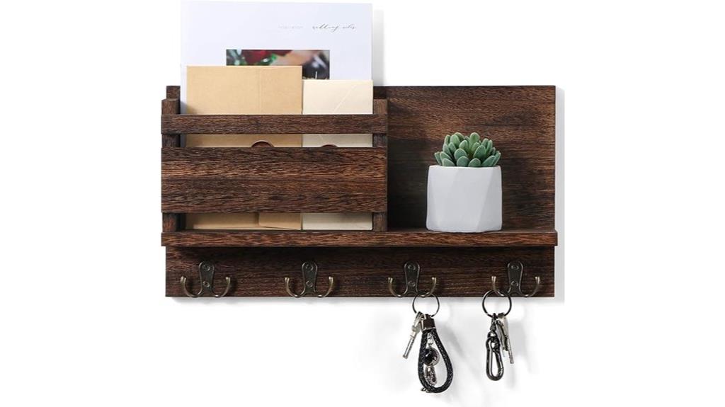 wall mounted key mail holder