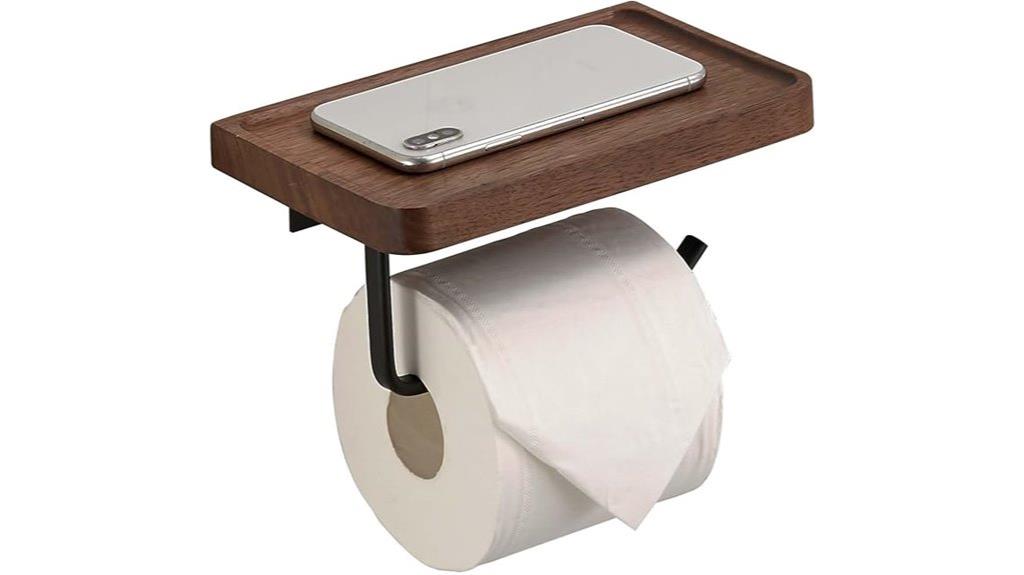 wall mounted toilet paper shelf