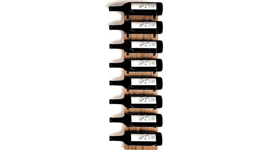 wall mounted wooden wine storage