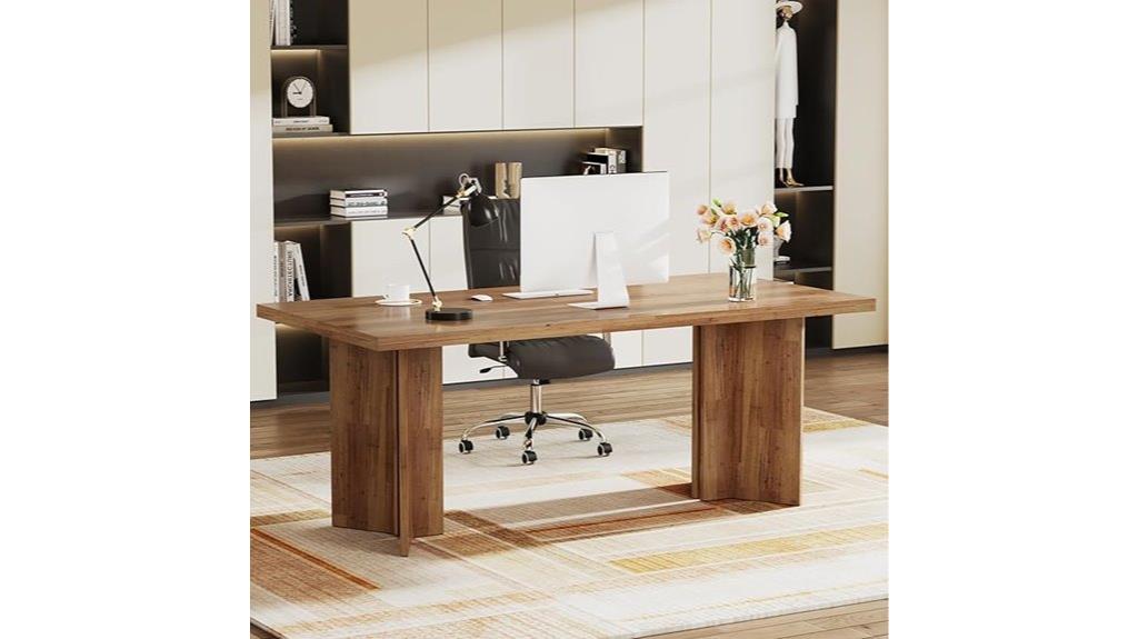 walnut brown executive desk