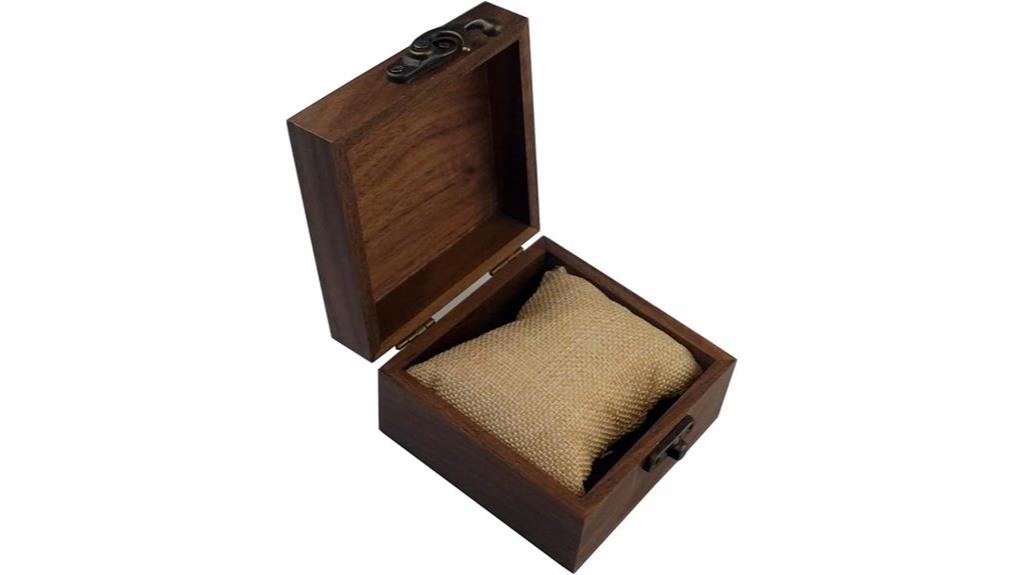walnut jewelry keepsake box