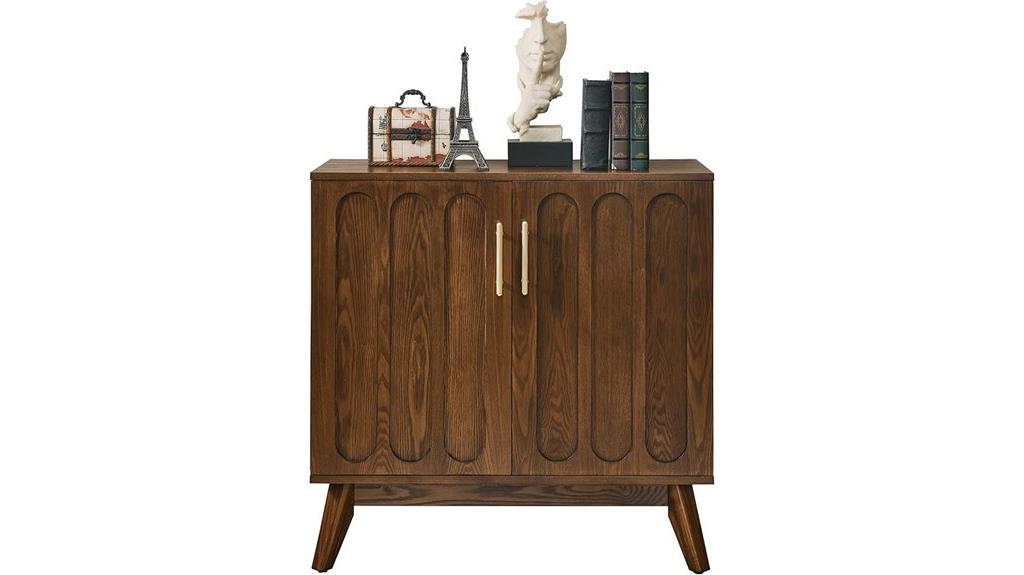walnut mid century sideboard