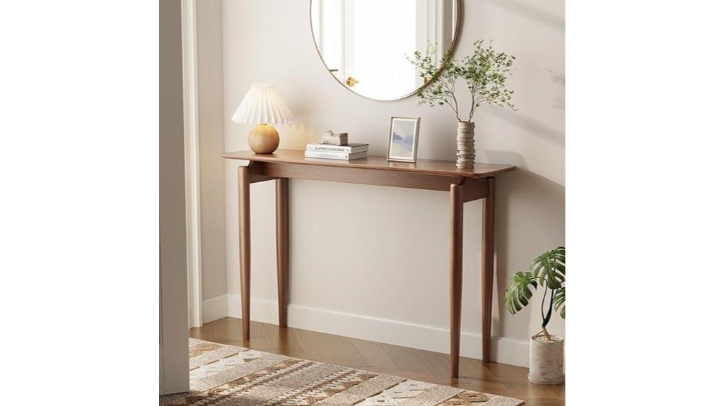 walnut wood entryway console
