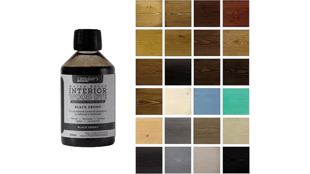 water based black ebony stain