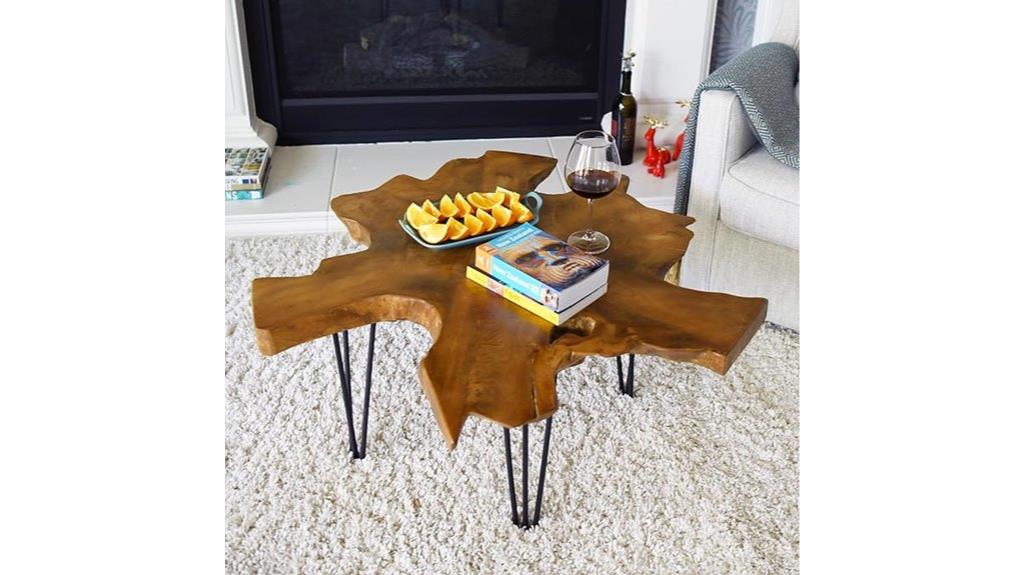 welland teak rustic table