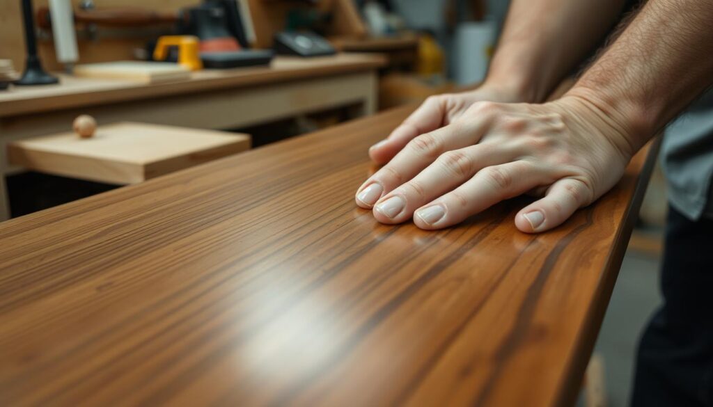 wet-sanding techniques for smooth finish walnut