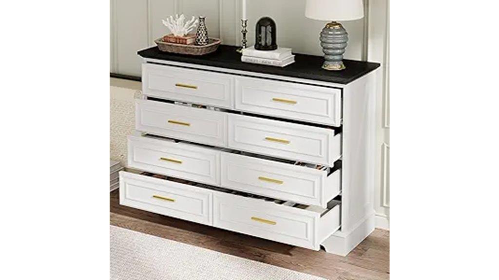 white 8 drawer storage cabinet