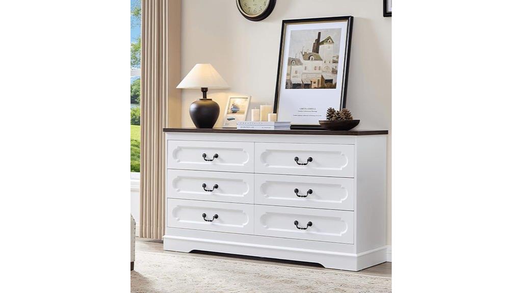 white farmhouse dresser
