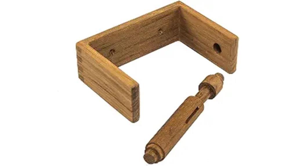 white teak toilet paper holder
