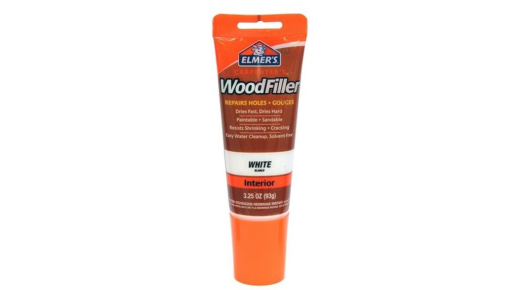 white wood filler tube