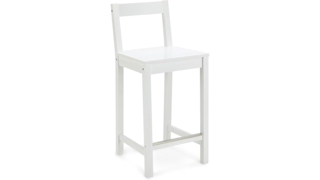 white wooden bar stool
