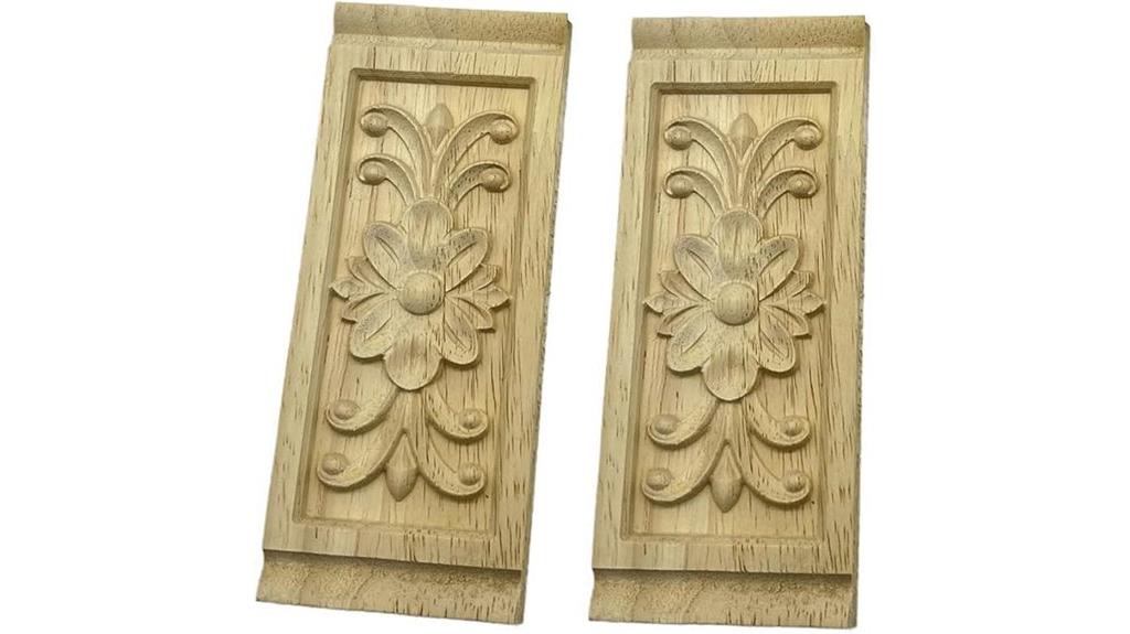 wood flower appliques set