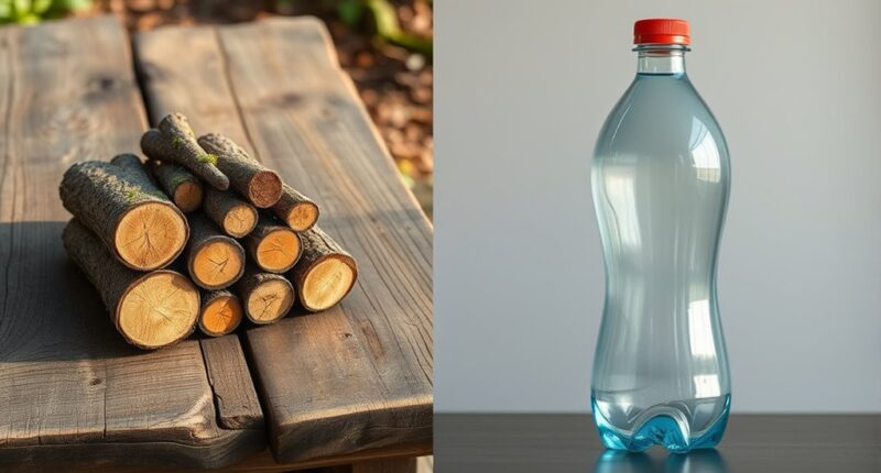 wood has lower footprint