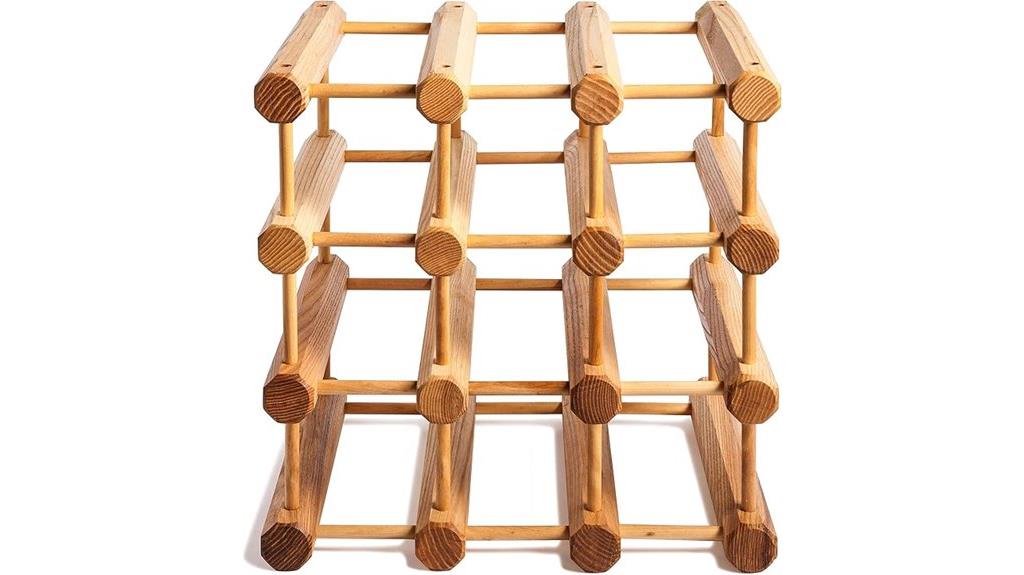 wood modular wine rack