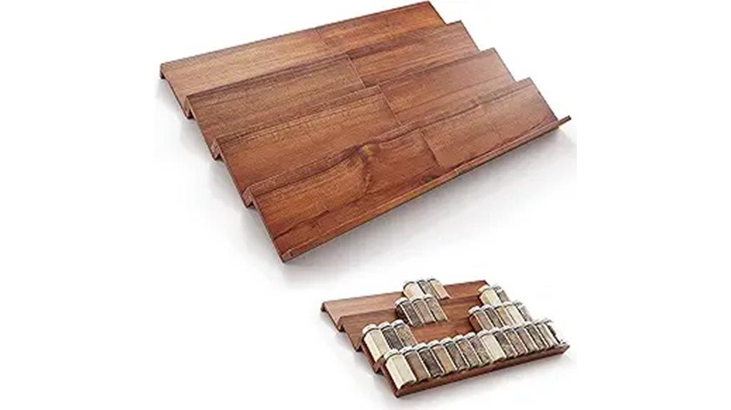 wood spice drawer organizer