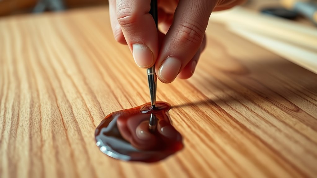 wood stain drying management