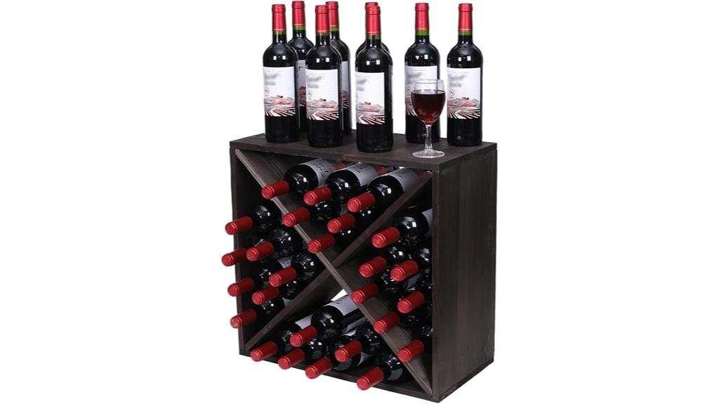 wooden 24 bottle wine storage