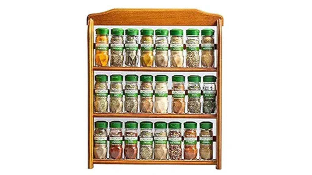 wooden 3 tier spice rack