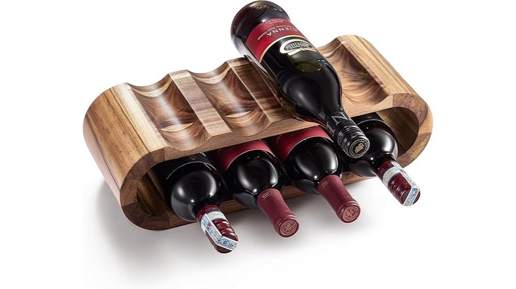 wooden 8 bottle wine rack