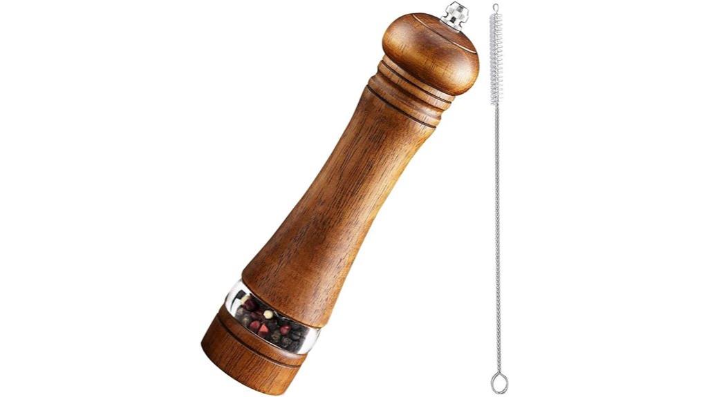 wooden 8 inch pepper mill