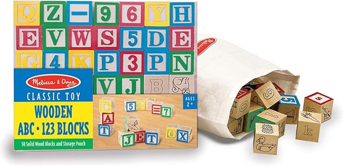 wooden abc and 123 blocks