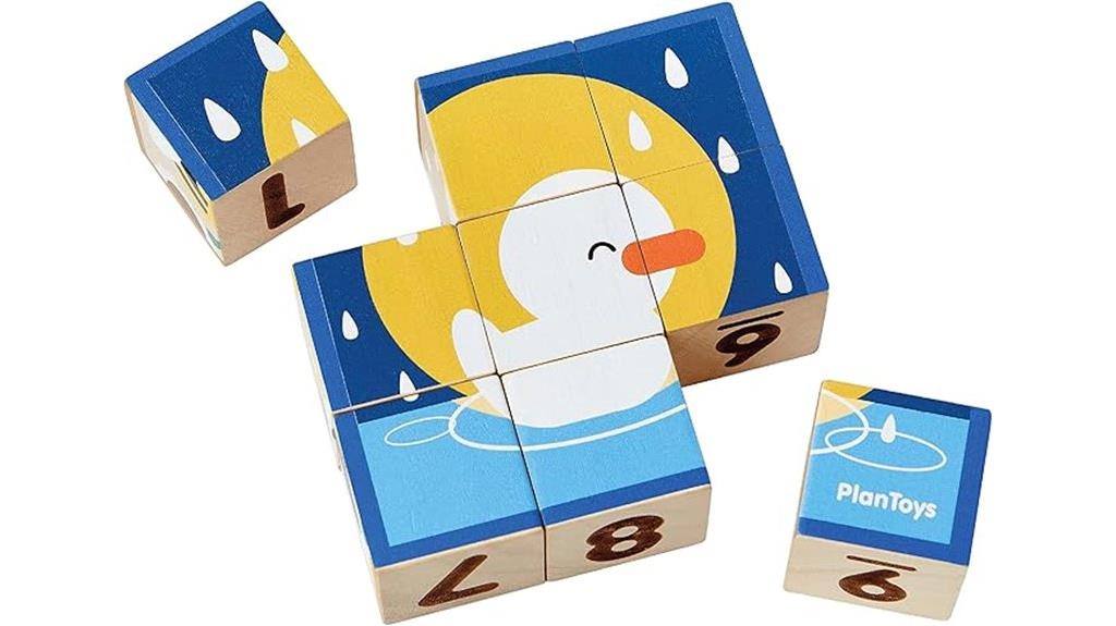 wooden animal puzzle cubes