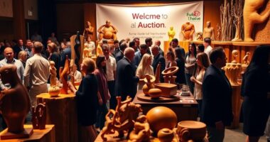 wooden art for charity