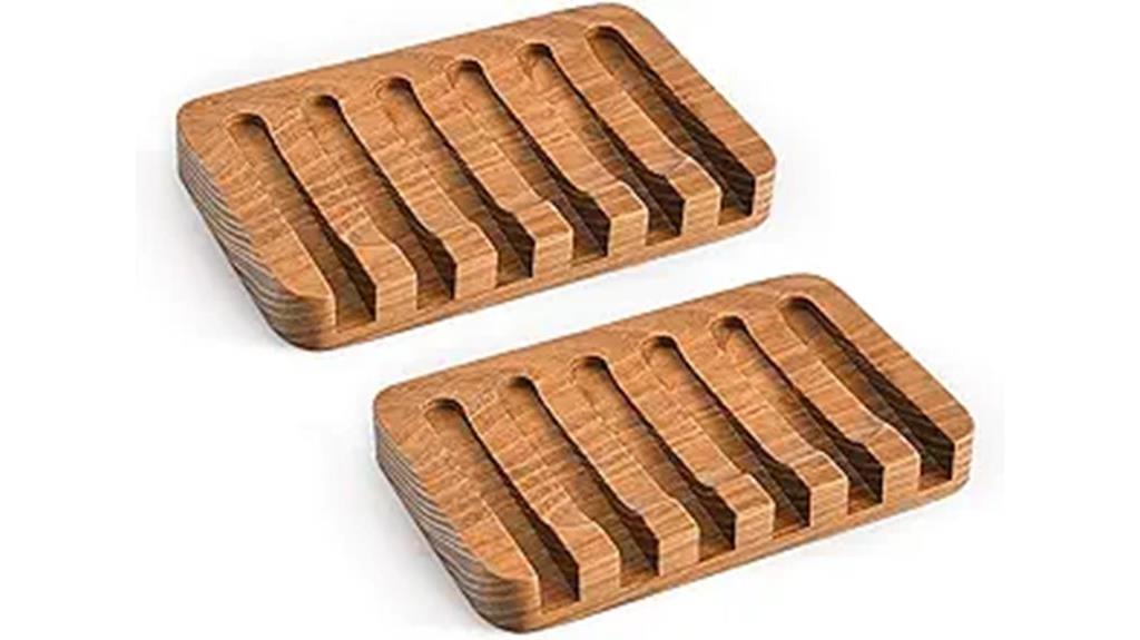 wooden bathroom soap dish