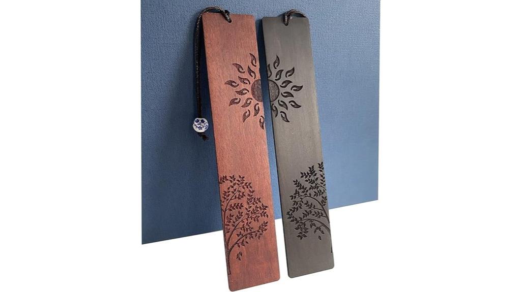 wooden bookmark gift set